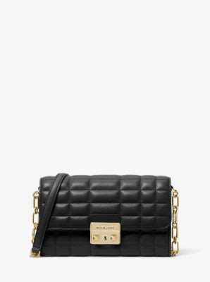 michael kors tribeca large|Tribeca Large Leather Convertible Crossbody Bag .